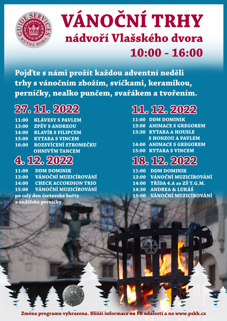 Vánoční trhy ve Vlašském dvoře 11.12.22