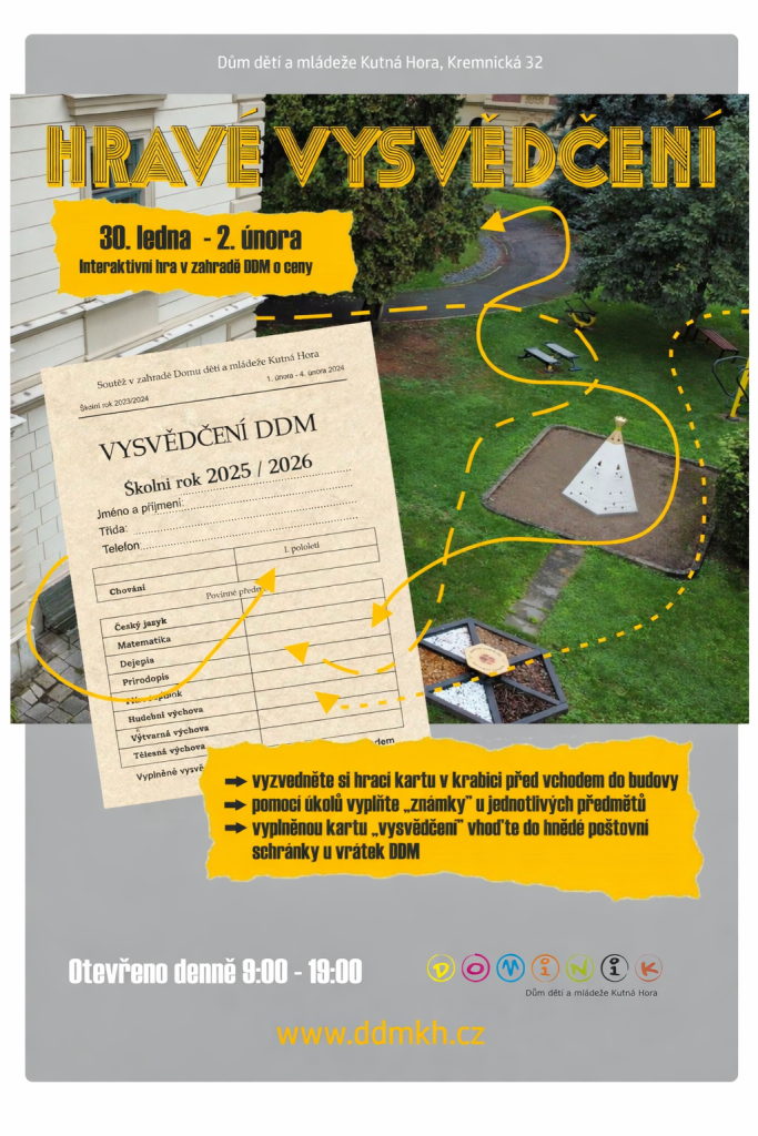 Hravé vysvědčení - hra na zahradě DDM