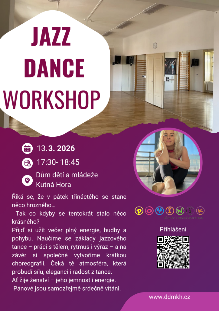 Jazz Dance Workshop – pátek 13. 3.