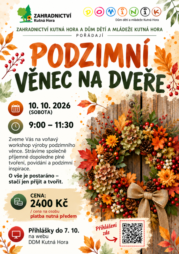 Podzimní věnec na dveře